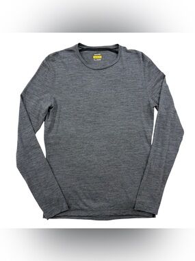 Icebreaker Men’s Long Sleeve Crew Neck Shirt 150 Merino Charcoal Small